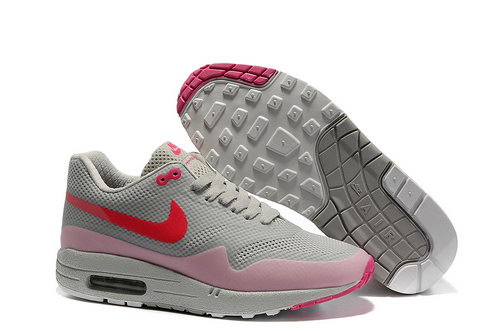 Nike Air Max 1 Hypefuse Women Gray Pink Running Shoes Coupon